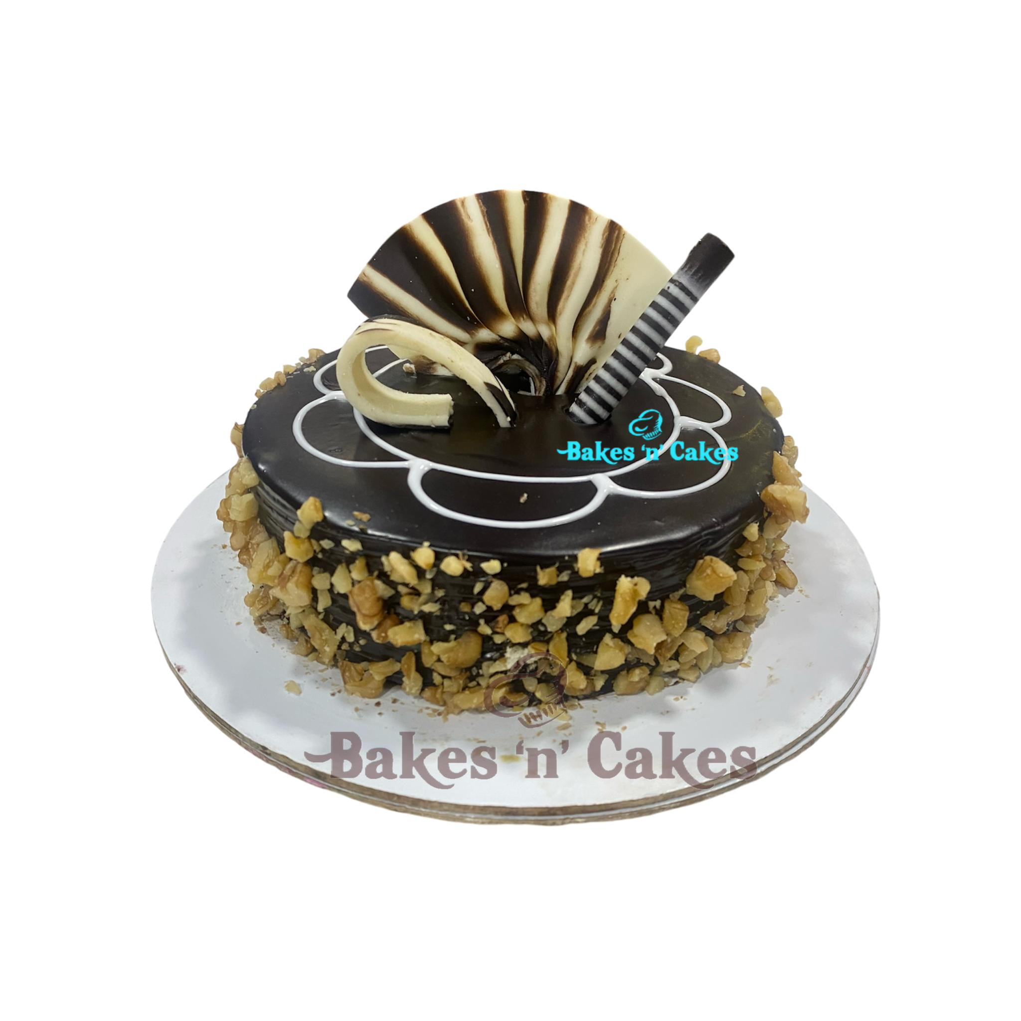 Choco Walnut Eggless Cake_0