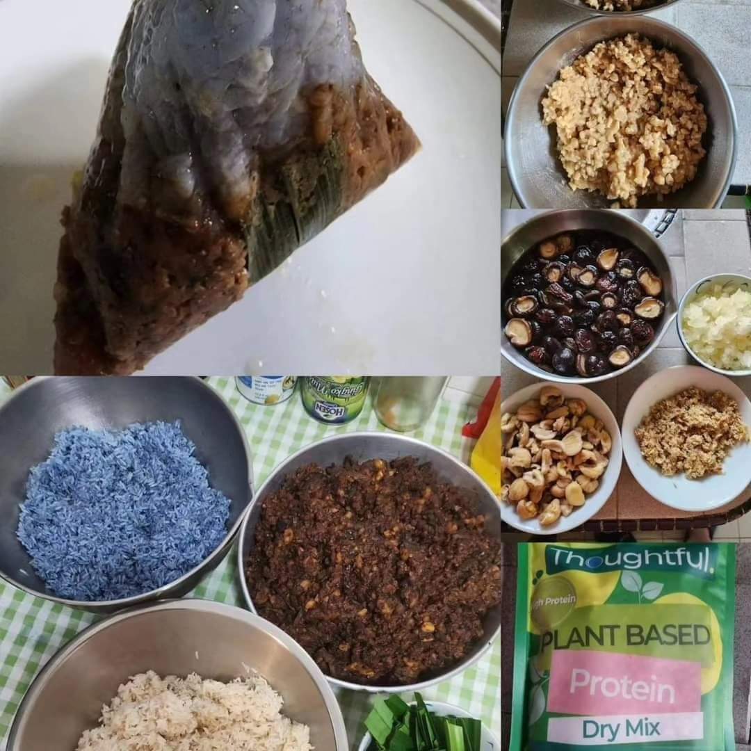 Vegetarian Plant based nyonya rice dumpling (Top seller) (5pcs $25) (10pcs $50) Add salted egg yolk- 5 pcs $30, 10 pcs $55_1