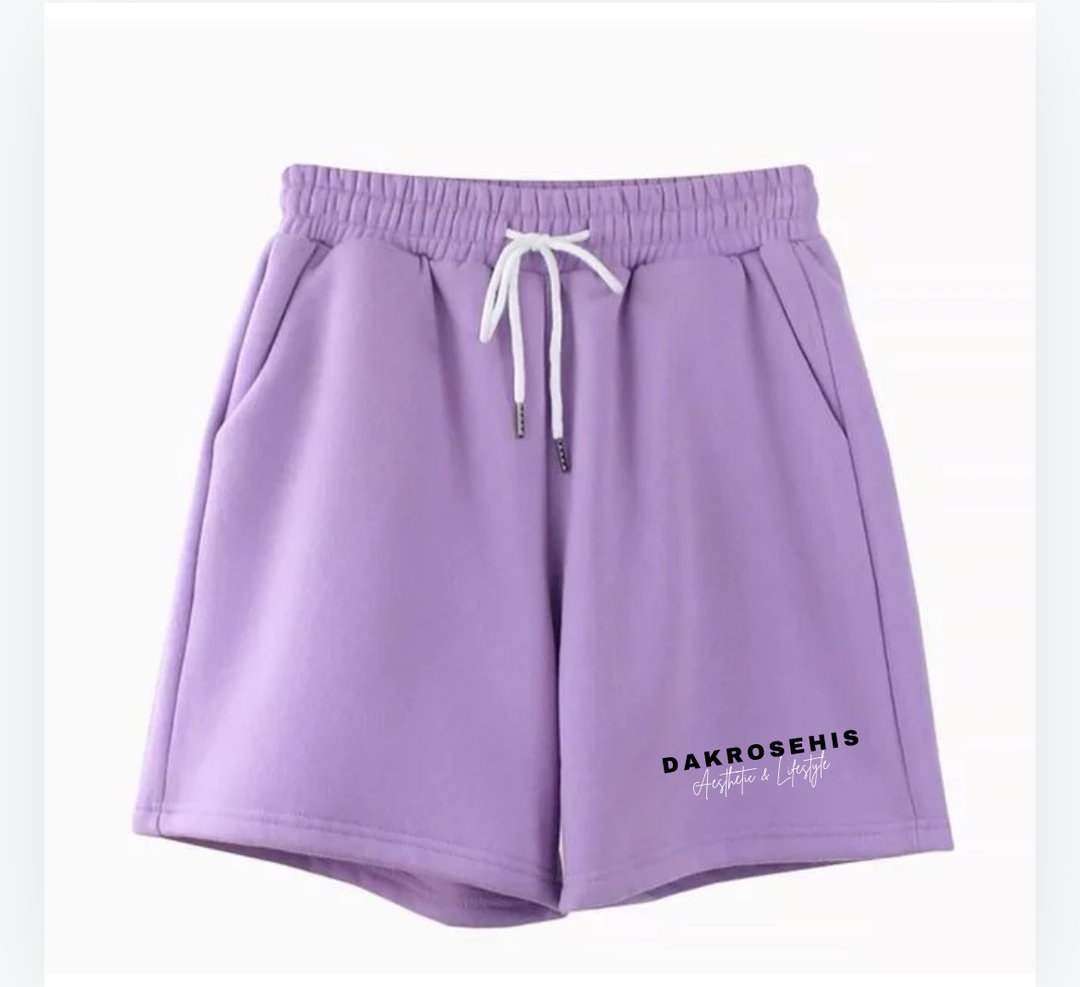 Embroidered letter name Aesthetic cotton shorts 