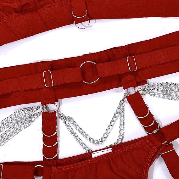 Sexy HHX Lingerie Set for Women || Sexy Strappy Quality Lingerie Set with Chain _5