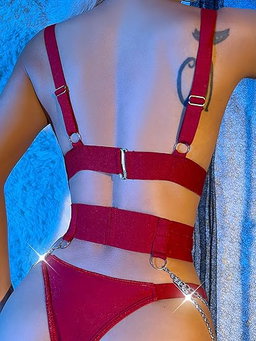 Sexy HHX Lingerie Set for Women || Sexy Strappy Quality Lingerie Set with Chain 