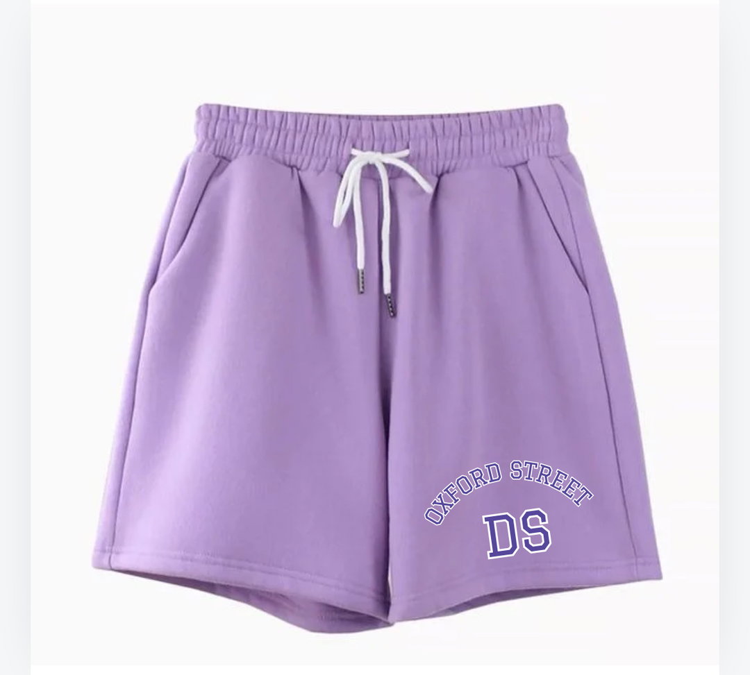 Letter name and logo cotton shorts