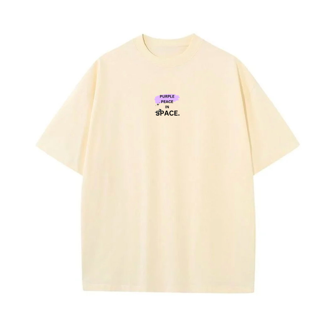 Purple Peace in Space heavy Tee