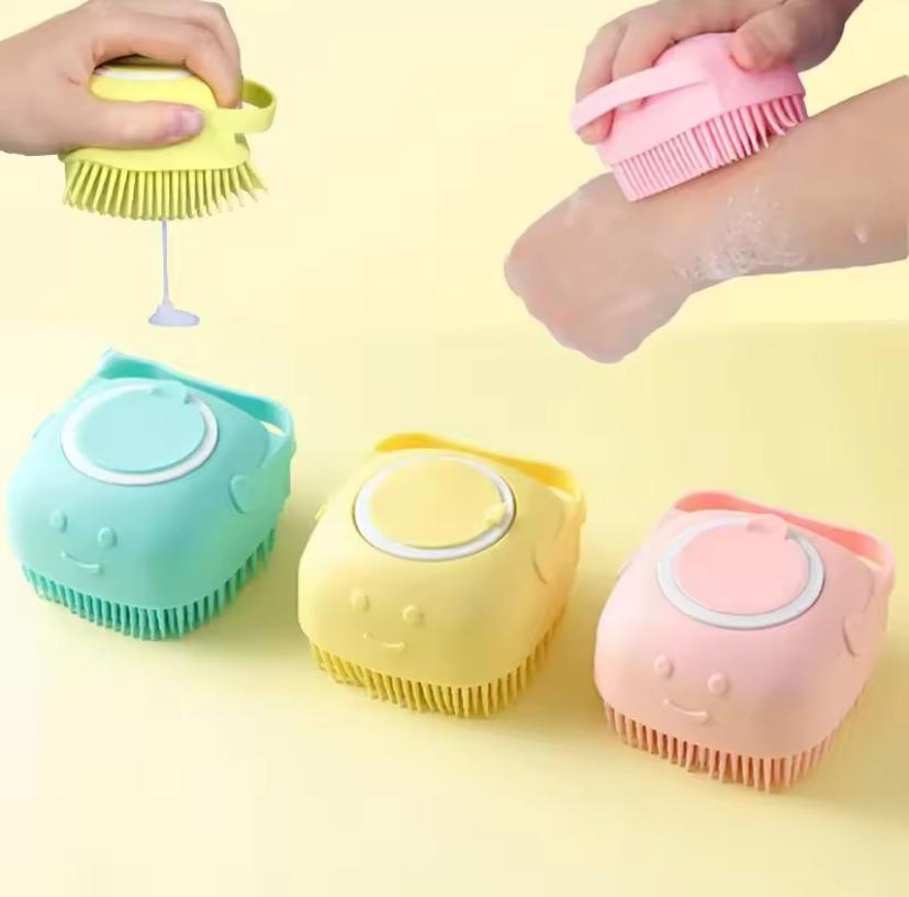 Soft Silicone Bath Brush with Hook – Non-Toxic Back Scrubber
