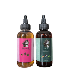 Elixir Croissance & Éclat + Elixir de Soin et Nutrition Cuir Chevelu ODILUXE