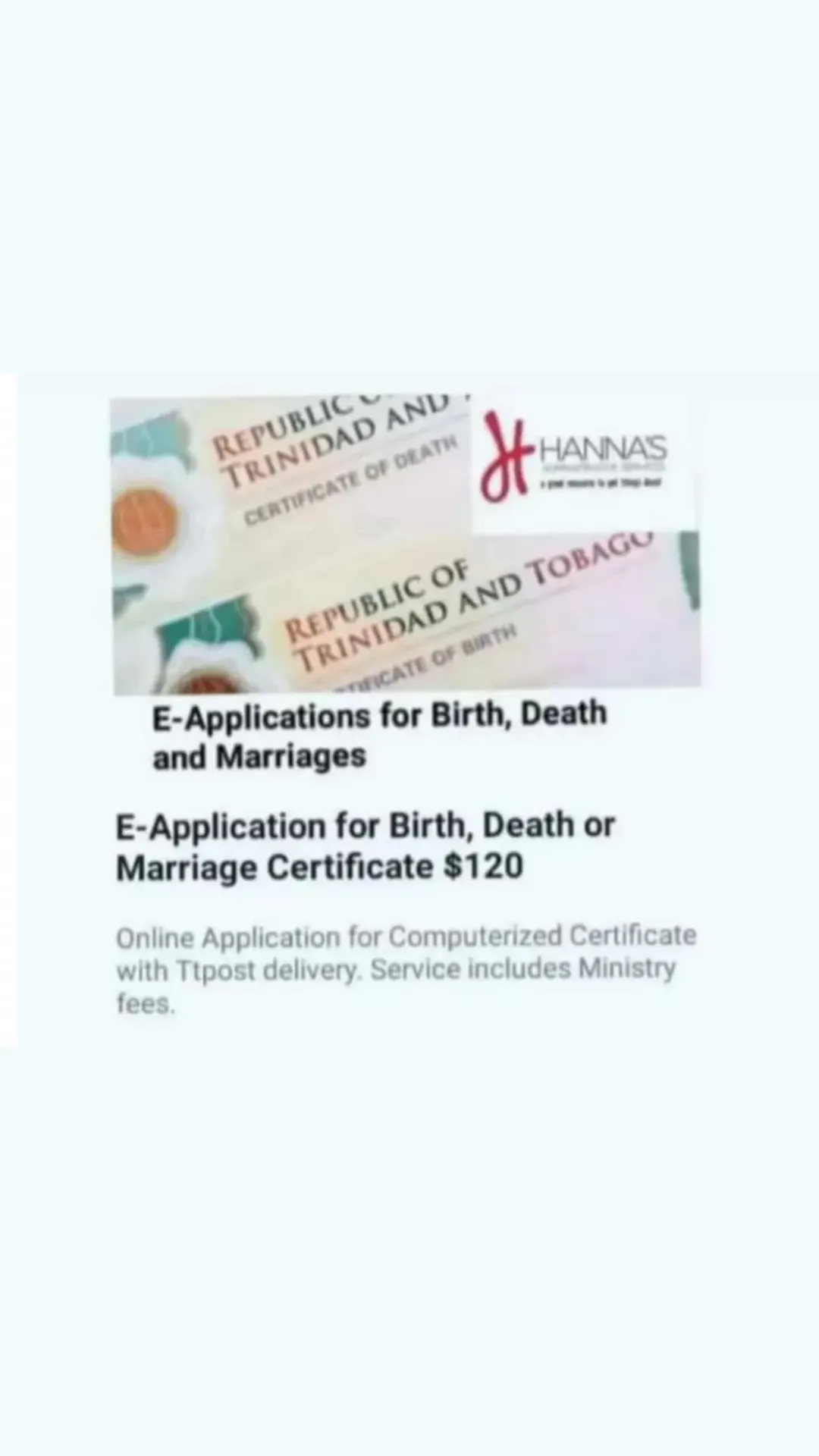 BIRTH, DEATH OR MARRIAGE CERTIFICATE _0