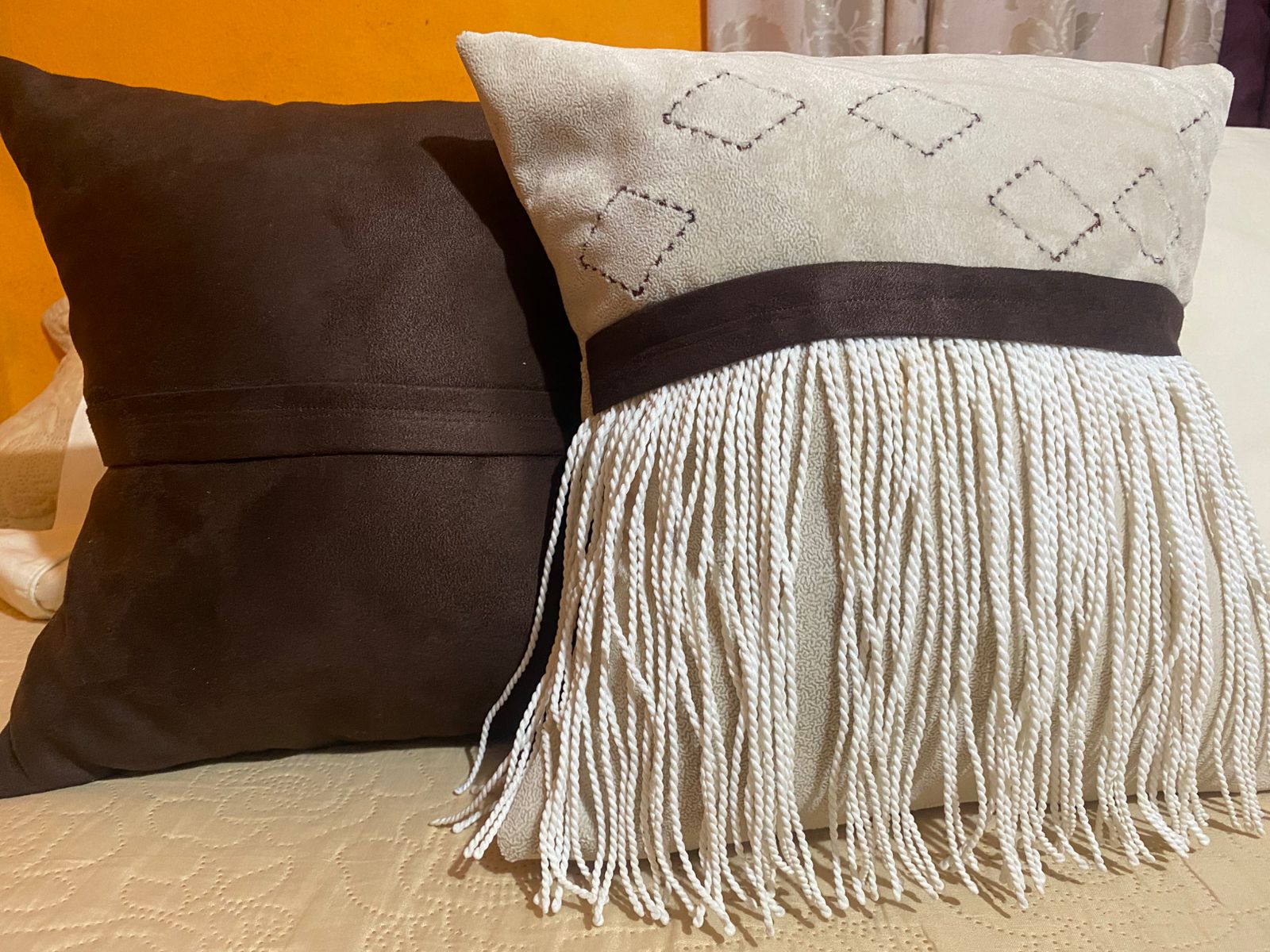 Plain and. Embroidery cushions _0