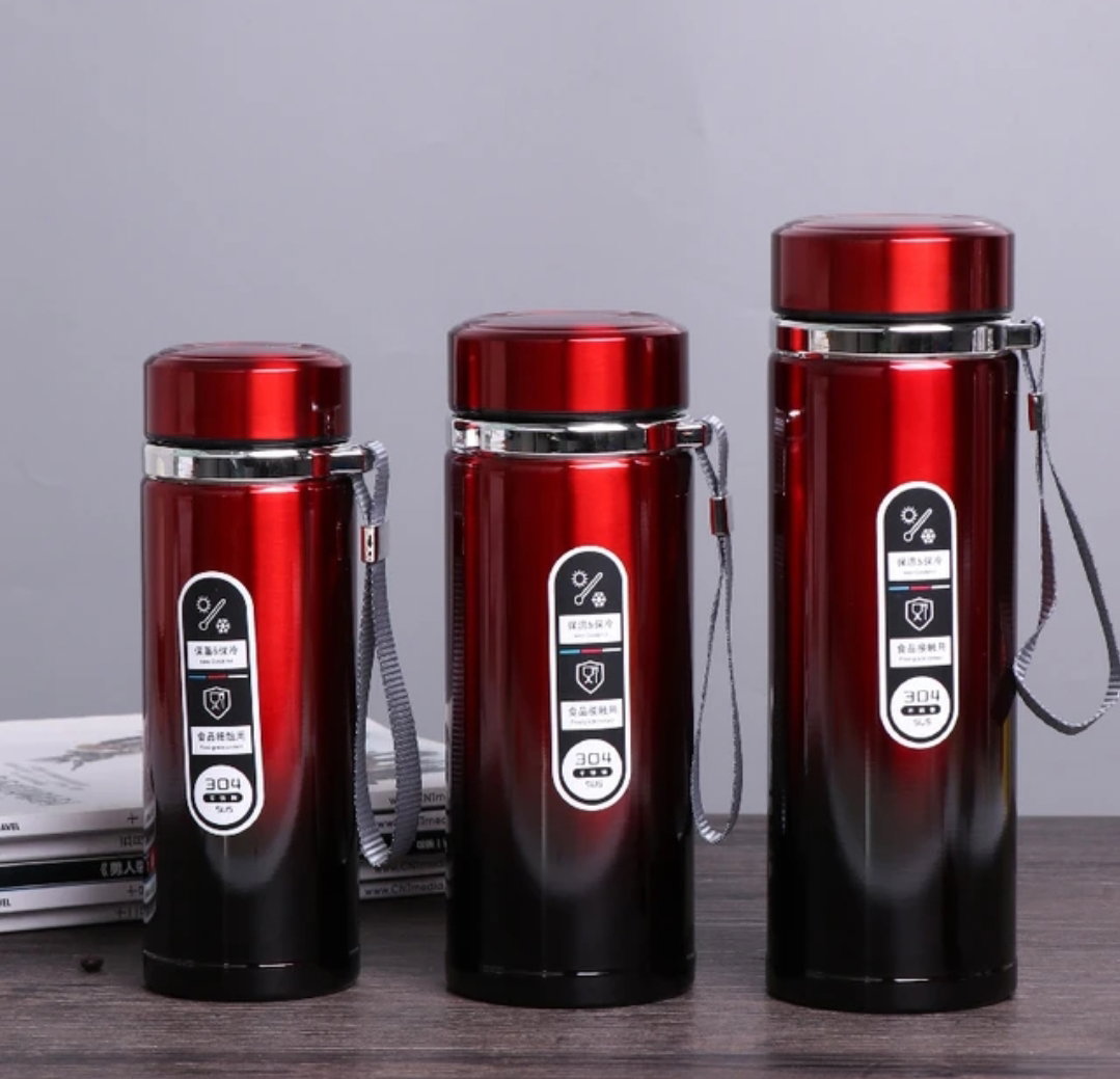 Vacuum Flask Insulated Coffee Cup,Stainless Steel Thermal Travel Mug,Large Capacity Leakproof Cup,Protable Flask With Rope For Desk,Outdoor-D 500ml