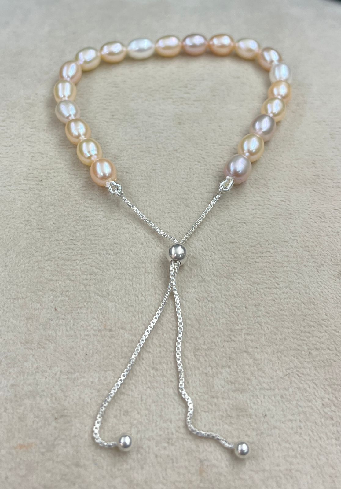 Silver Freshwater Pearl Bracelet_0