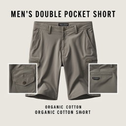 Men’s Double Pocket Organic Cotton Shorts