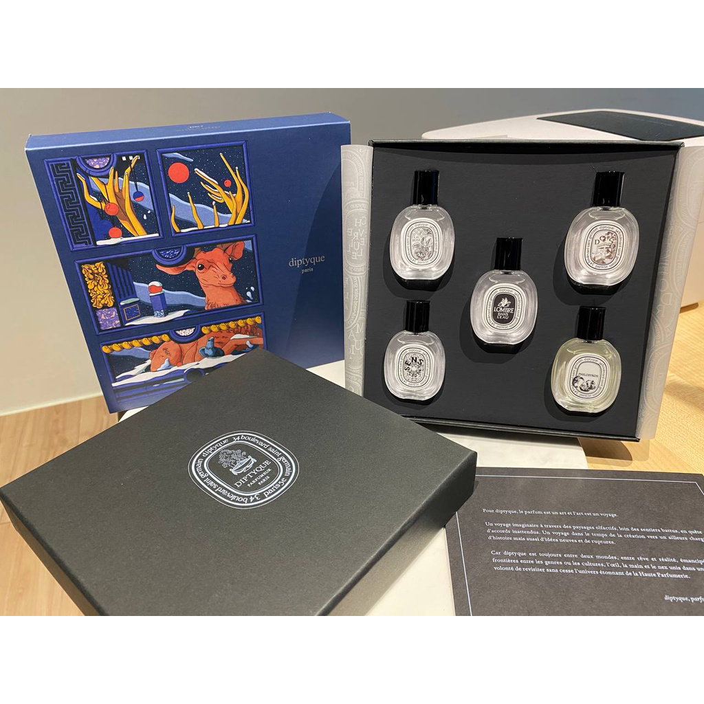 Diptyque Blue Set Gift Box 5x10ml Perfume (WPB)_0