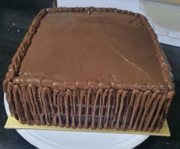 Tapak Kuda Whole Cake with Chocolate ganache (Nutella filling - 9" square)