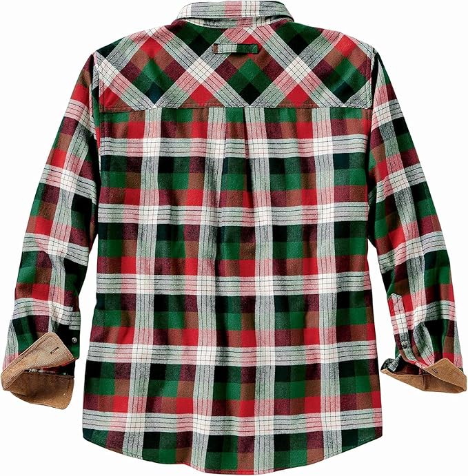 Legendary Whitetails Men's Buck Camp Flannel, Long Sleeve Plaid Button Down Casual Shirt_0
