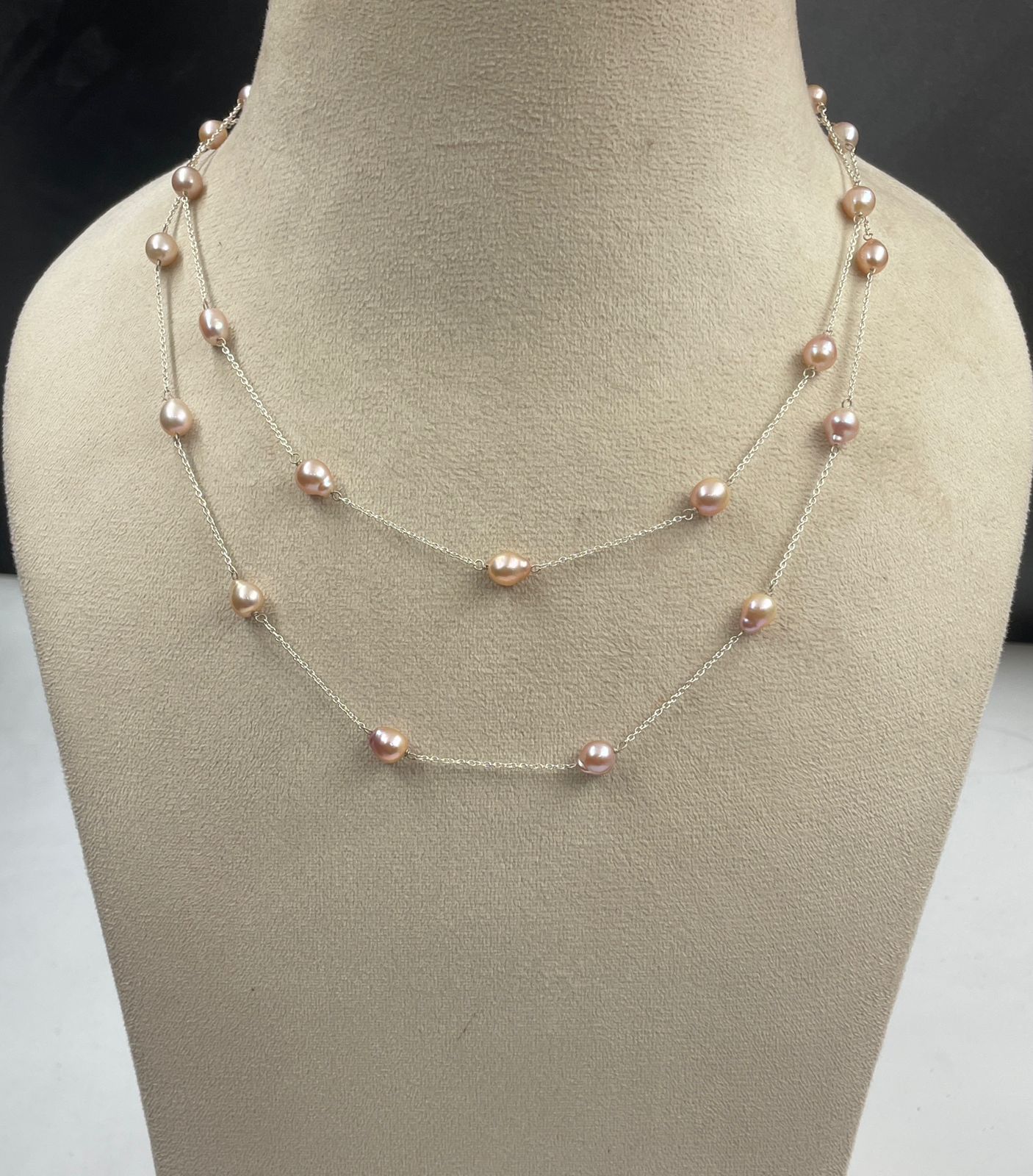Golden Freshwater Peral in Sterling Silver_0