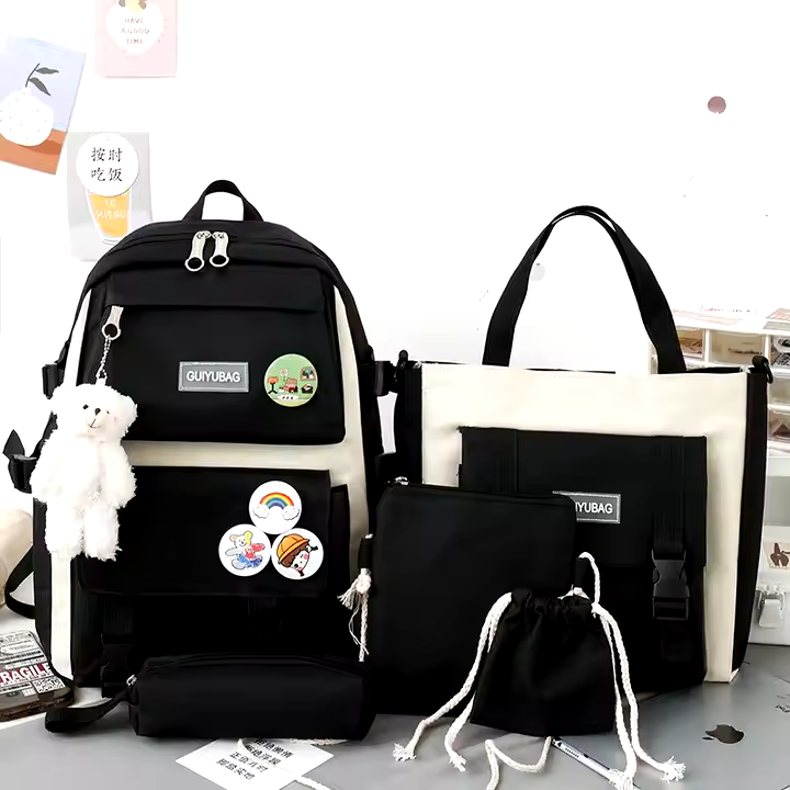 4 PIECE SCHOOL BAG
