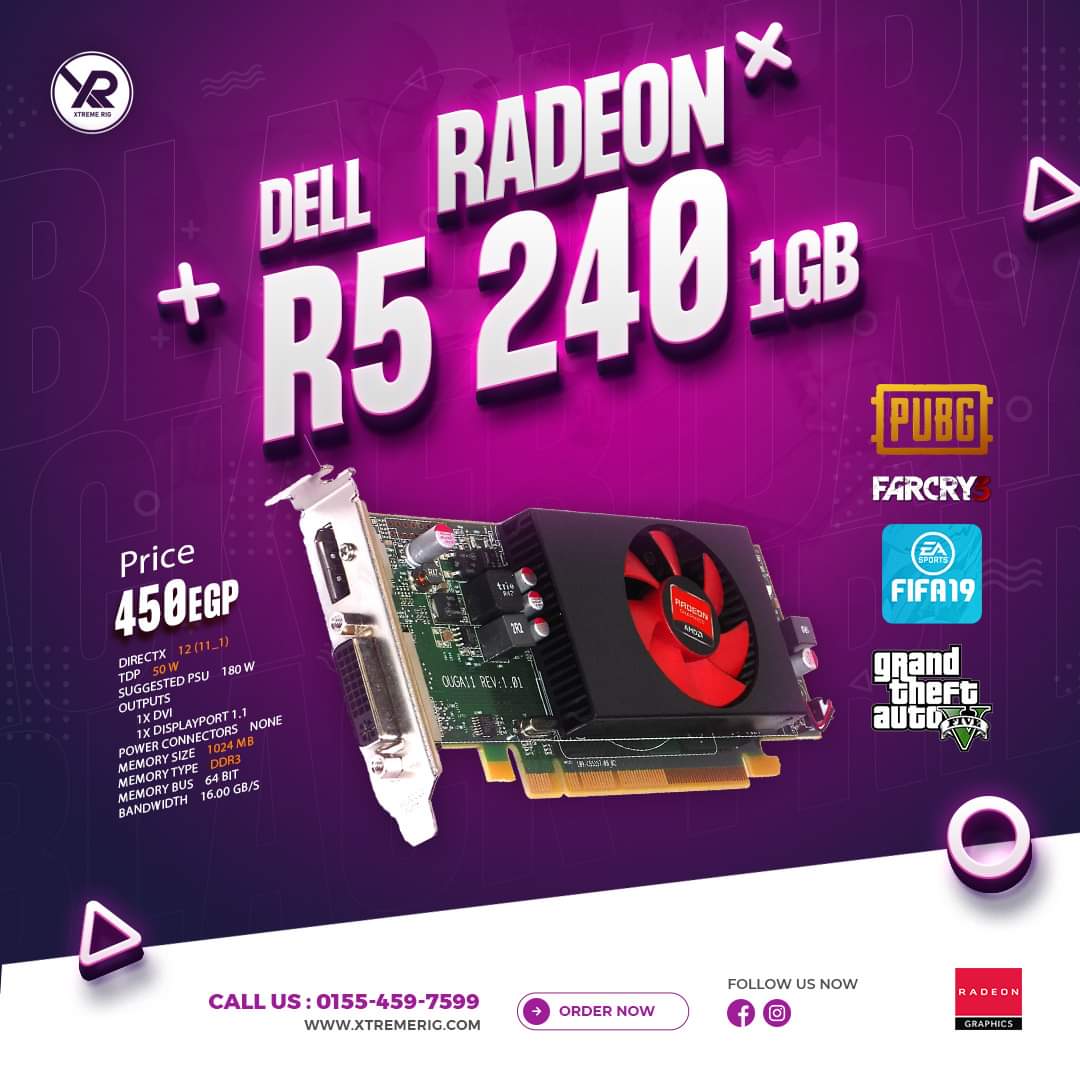 Radeon R5 240 1GB GDDR3 64BIT _0