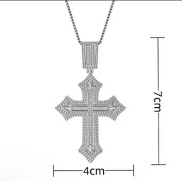 Cross VVS Baguette & Round Cut Pendant