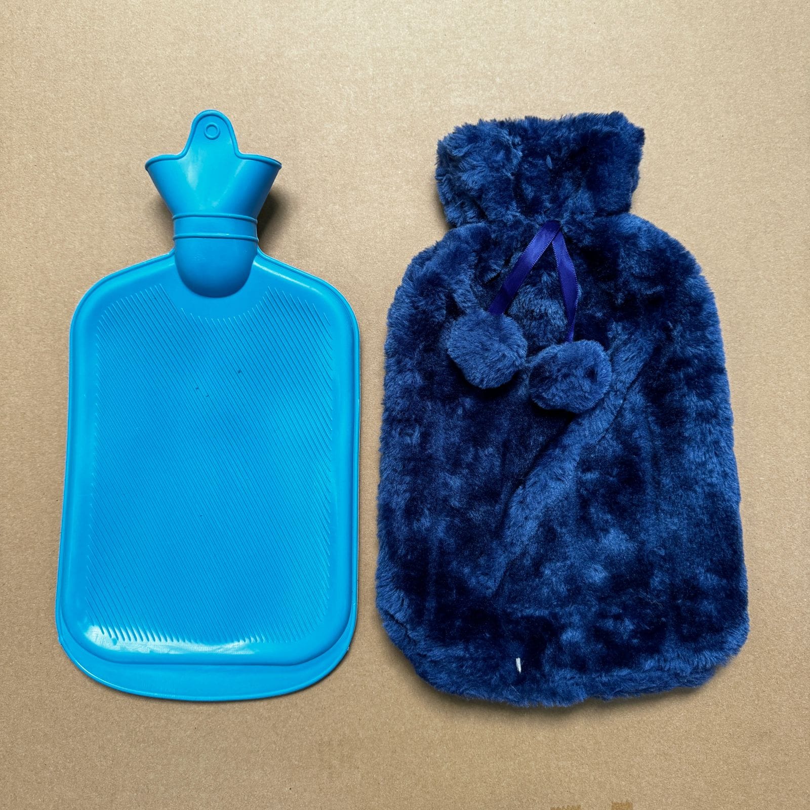 Hot Water Bottle with Fur Fleece Cover _0