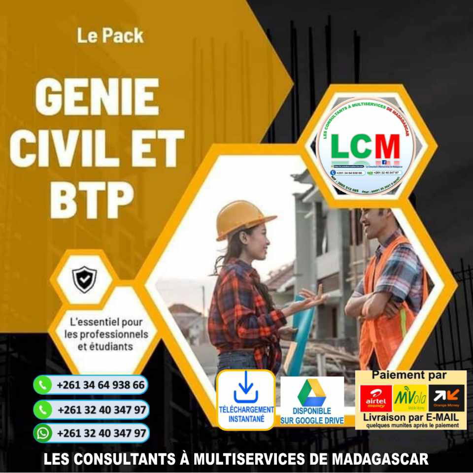 Le Pack Génie Civil et BTP