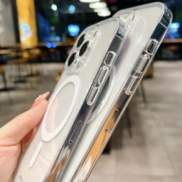 For iPhone 16 Pro Space MagSafe Acrylic Hybrid TPU Phone Case(Transparent)