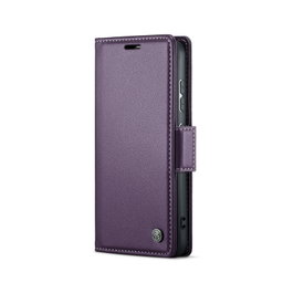 For Samsung Galaxy S24 CaseMe 023 Butterfly Buckle Litchi Texture RFID Anti-theft Leather Phone Case(Pearly Purple)