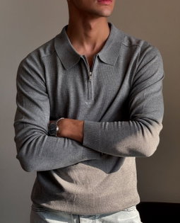 Zipper sweater grey 