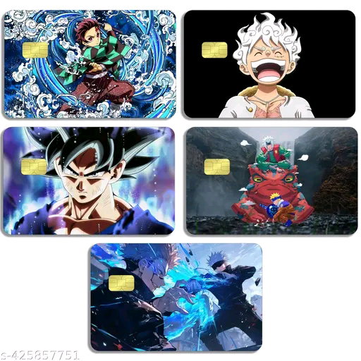 Anime Skin for Debit Card/ATM Card/Credit Card (Anime - Pack of 5) Full Rectangle Chip)_0