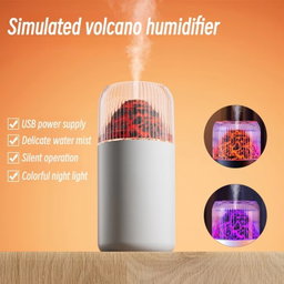 USB Air Humidifier Household Colorful Ambient Lights Large Fog Volume Car Misting Humidifier(White)