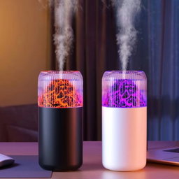 USB Air Humidifier Household Colorful Ambient Lights Large Fog Volume Car Misting Humidifier(White)