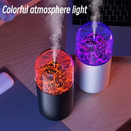 USB Air Humidifier Household Colorful Ambient Lights Large Fog Volume Car Misting Humidifier(White)