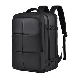 WEIXIER B724 Business Large Capacity Double-Shoulder Commuter Computer Bag Expandable Travel Backpack(Black)
