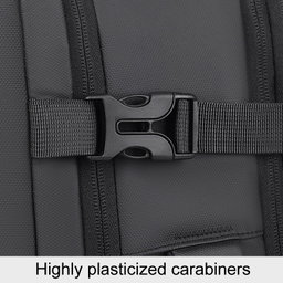 WEIXIER B724 Business Large Capacity Double-Shoulder Commuter Computer Bag Expandable Travel Backpack(Black)