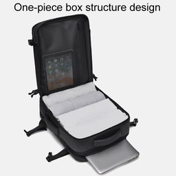 WEIXIER B724 Business Large Capacity Double-Shoulder Commuter Computer Bag Expandable Travel Backpack(Black)