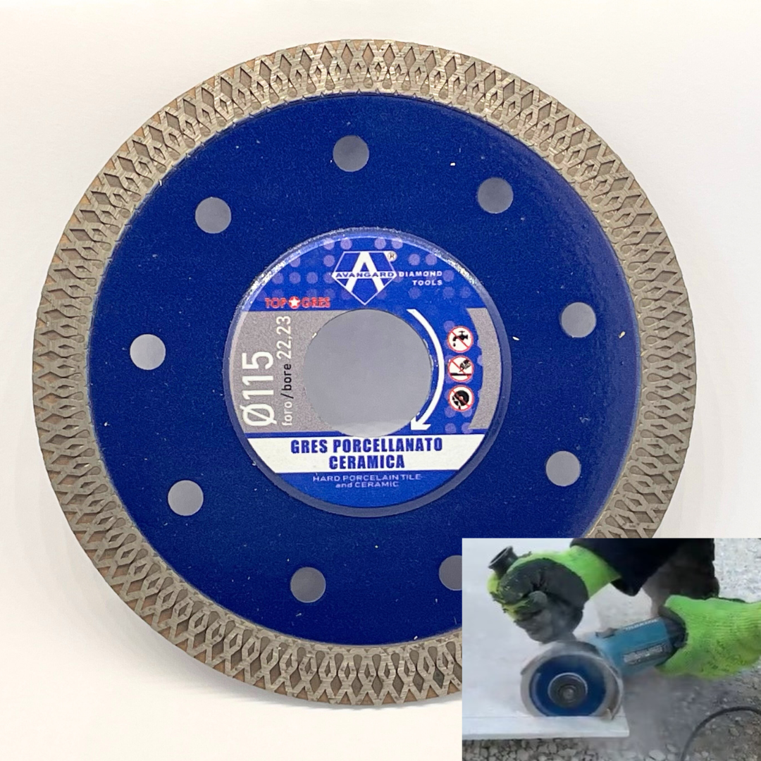 Top Gres – Per Gres e Pietra Tenera – Taglio Pulito, Veloce, Disco Sottile – Prestazioni e Durata molto più alte rispetto a Dischi che gli Assomigliano grazie alla Qualità molto più alta del diamante – Qualità ★★★★☆_0