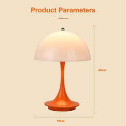 USB Charging Mushroom Desk Lamp Touch Eye Protection Bedroom Bedside Lamp White
