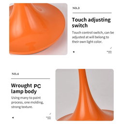USB Charging Mushroom Desk Lamp Touch Eye Protection Bedroom Bedside Lamp White