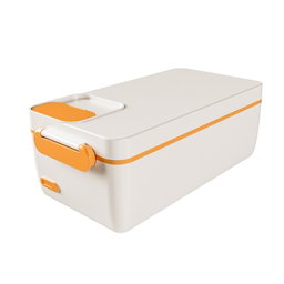 1000ml Wireless Heating Lunch Box USB Rechargeable Bento Box English Version Yellow