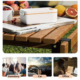 1000ml Wireless Heating Lunch Box USB Rechargeable Bento Box English Version Yellow