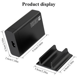 200W GaN 4 Type-C 2 USB Multi Ports Sharing Desktop Charger, Plug:UK Plug White