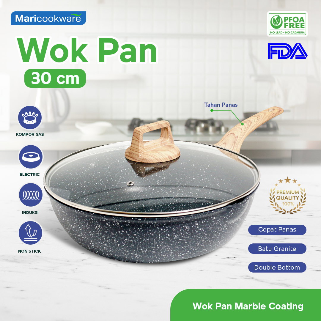GRANITE WOK PAN 30CM _1