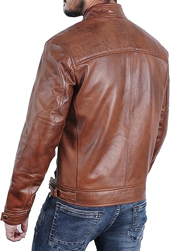 Leather Jackets for Men Fashion - Quilted Shoulders Mens Leather Jacket_1