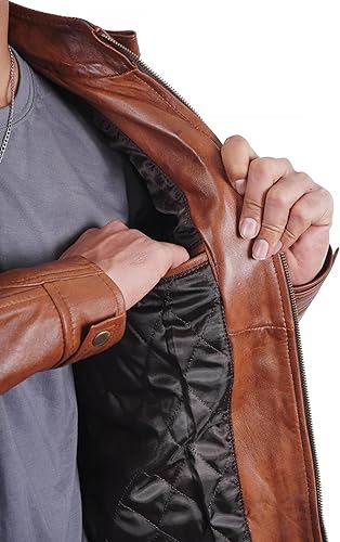 Leather Jackets for Men Fashion - Quilted Shoulders Mens Leather Jacket_4