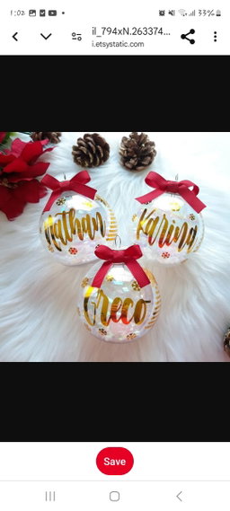 Preffered colour Ornament with Name or text 