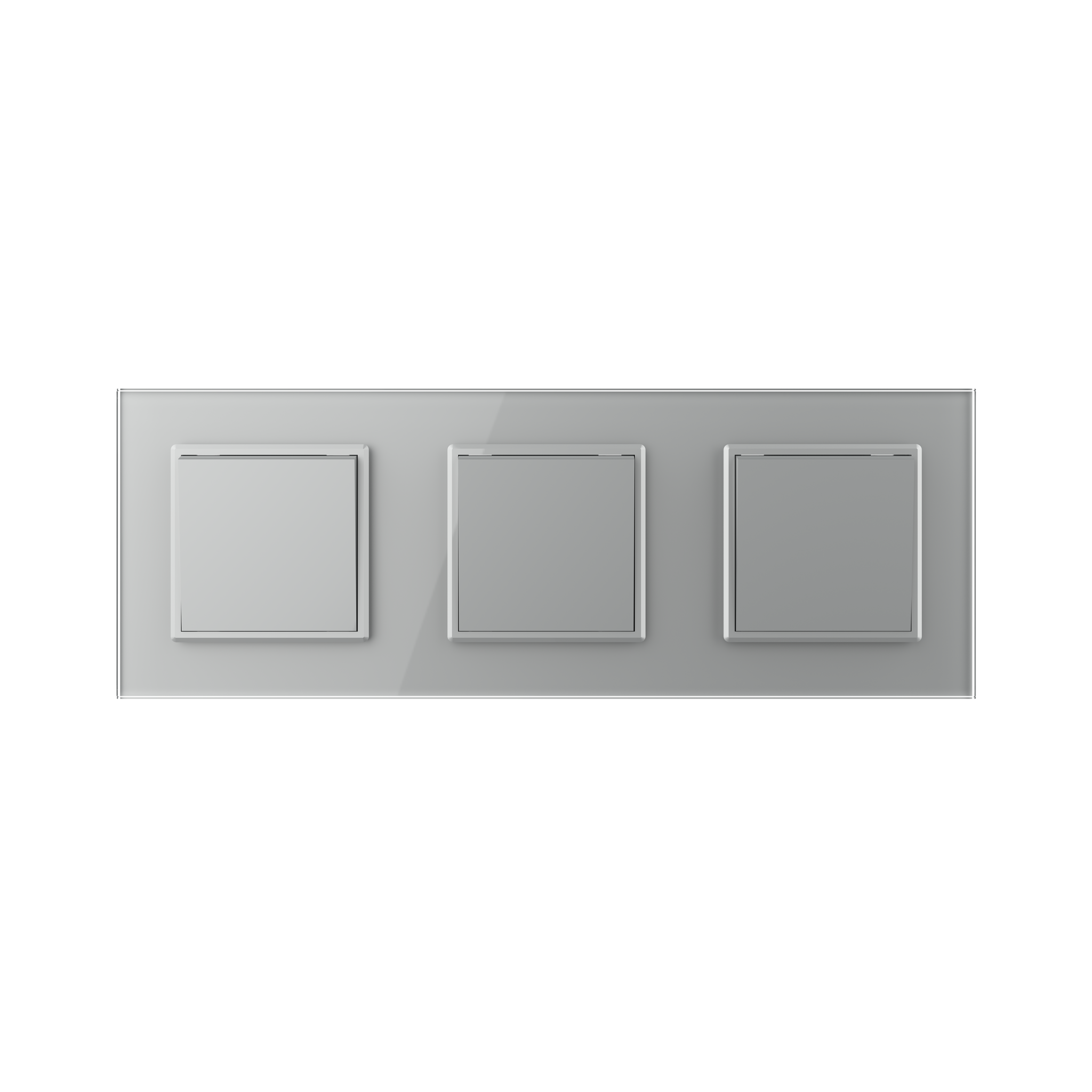 Interrupteur triple 1+1+1 simple allumage classique gris_2
