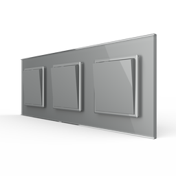 Interrupteur triple 1+1+1 simple allumage classique gris