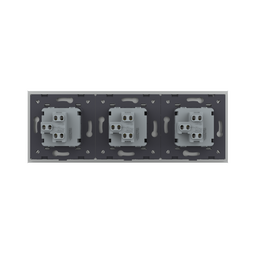 Interrupteur triple 1+1+1 simple allumage classique gris