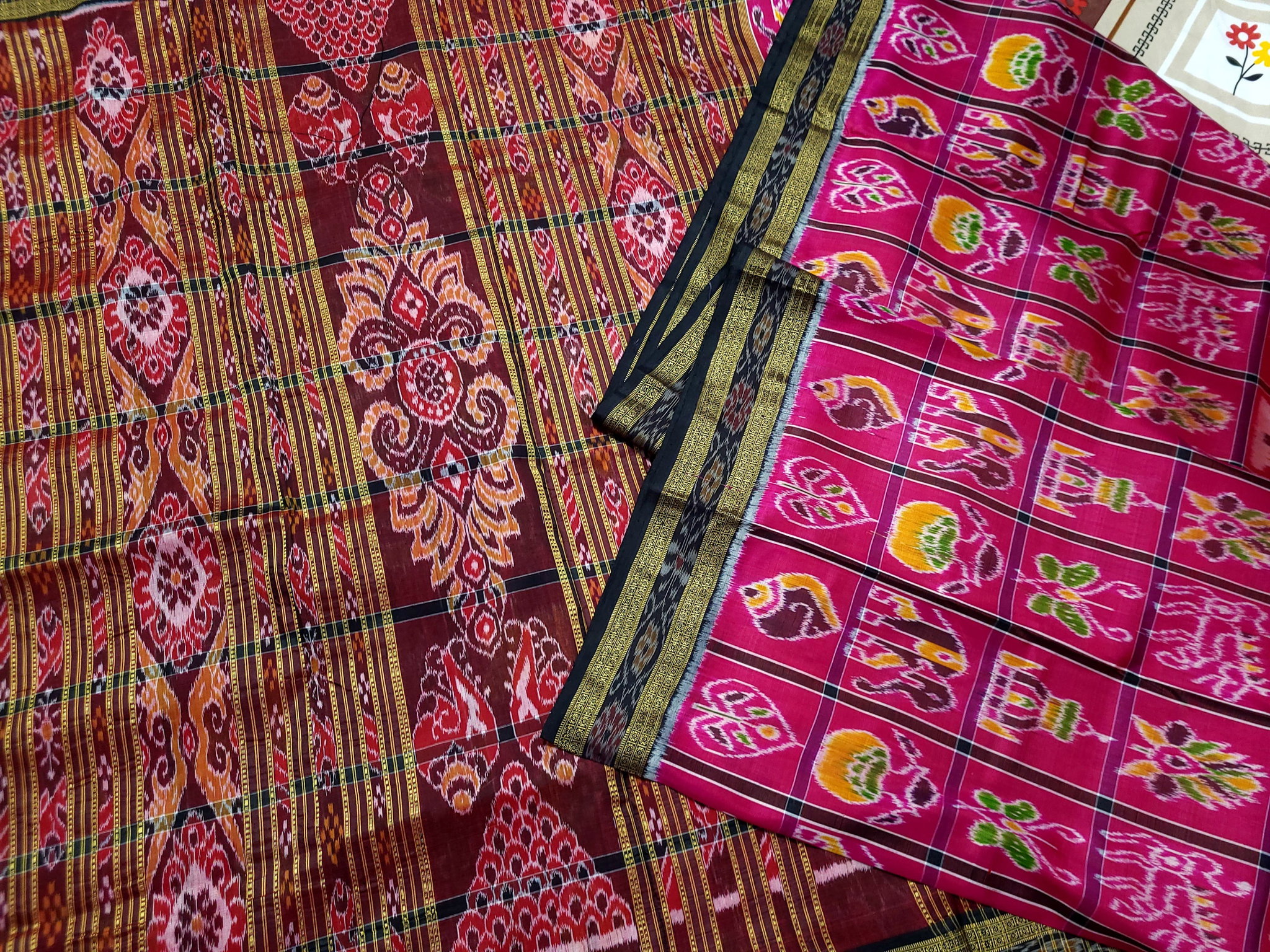 Sambalpuri Original Khandua Mulbery Pata Saree  Multy Color NABAKOTHI _1