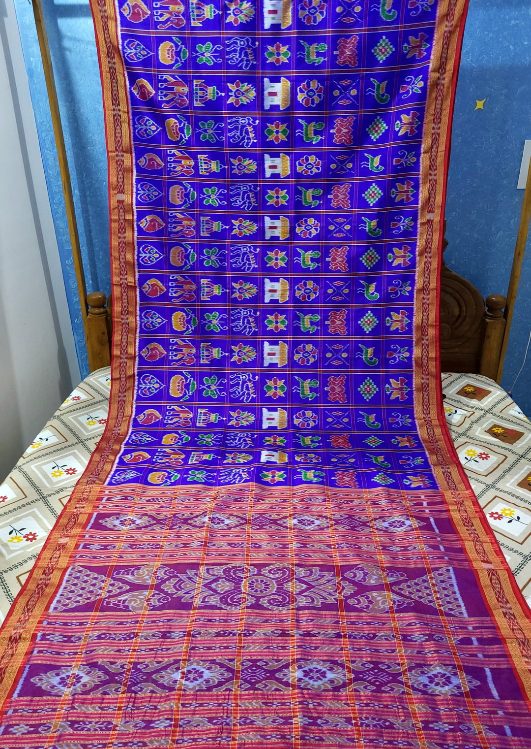 Sambalpuri Original Khandua Mulbery Pata Saree  Multy Color NABAKOTHI 
