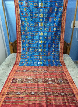 Sambalpuri Original Khandua Mulbery Pata Saree  Multy Color NABAKOTHI 