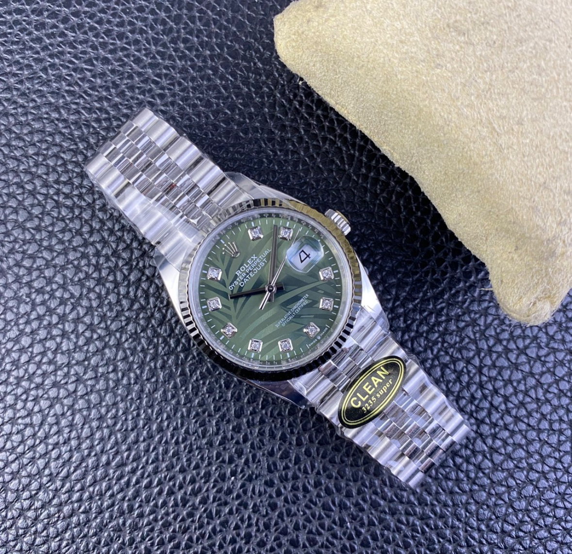 Super Clone Datejust 36 Diamon Palm Dial_8